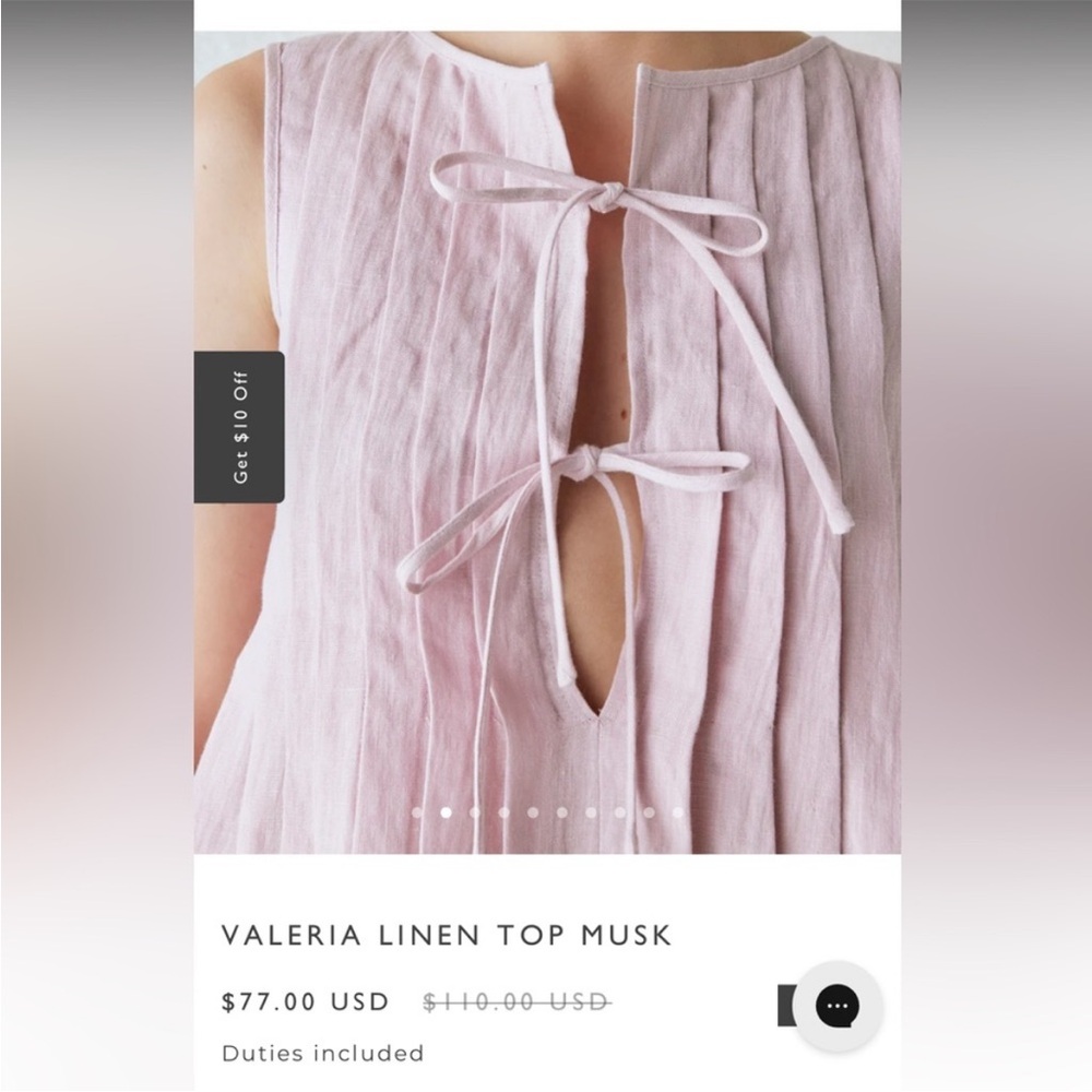 NWT • Vrg grl Valeria top in musk - Picture 3 of 8